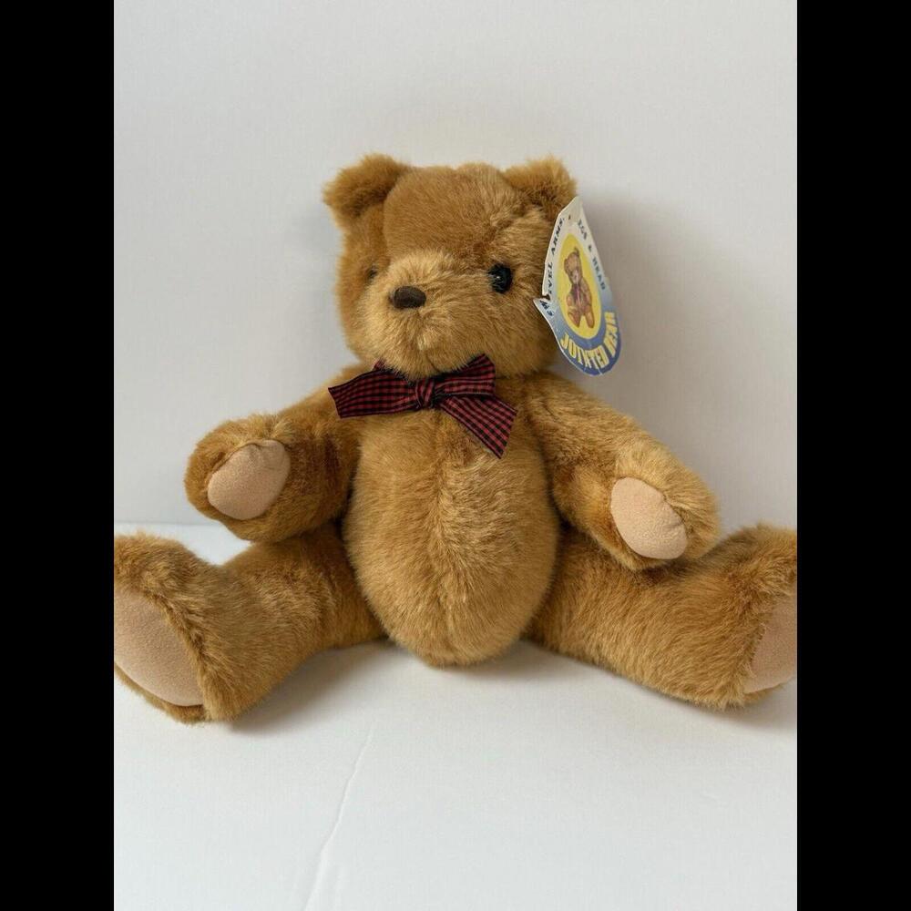 16" Vintage‎ Walmart Brown Teddy Bear Jointed Stuffed Animal Plush W/ Tag